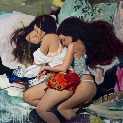 Soey Milk Art ⓖ thegallerist.art_Lesbian_Art_Erotic Painting_Erotic__Art