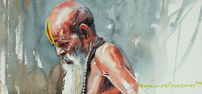 Rajkumar Sthabathy Watercolor painting