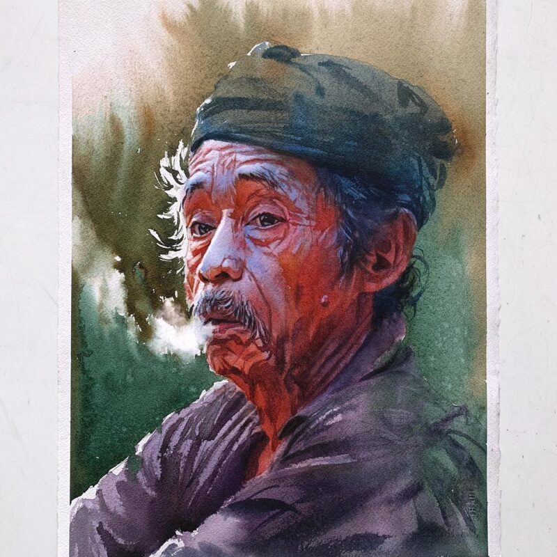 Marcos Beccari Watercolor Painting @ TheGallerist.art