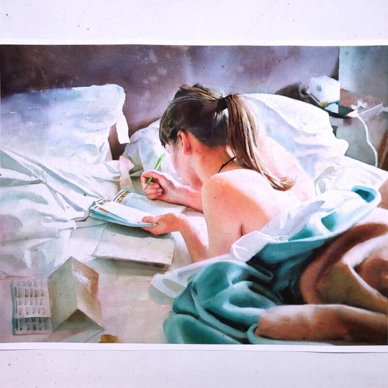 Marcos Beccari Watercolor Painting @ TheGallerist.art