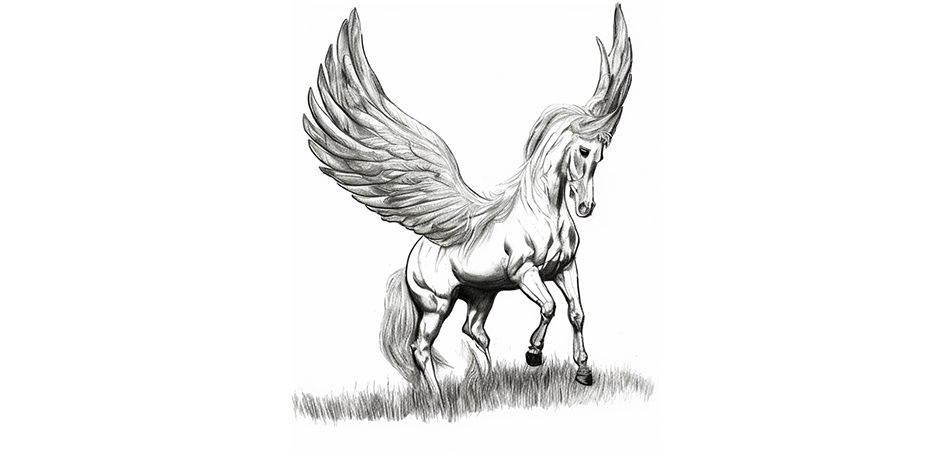 Coloring Page flying horse - free printable coloring pages - Img 31000